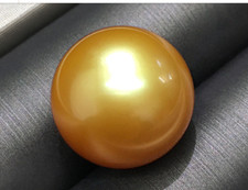 Huge 17mm natural tahitian south sea genuine gold loose pearl undrilled 1788AAA