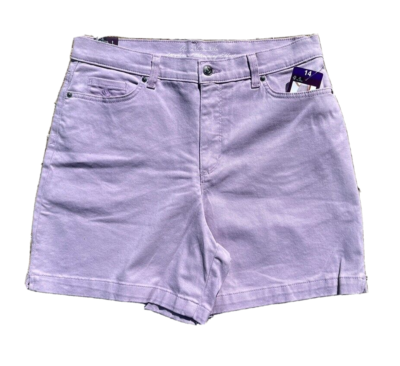 NWT Gloria Vanderbilt AMANDA Lavender Stretch Denim JEANS SHORTS