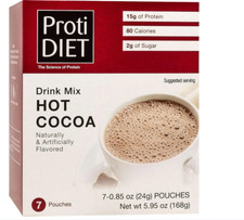 Proti Diet High Protein Hot Cocoa Chocolate Box of 7 packets