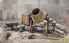 1/35 Scale Die-casting Resin Model Made Of Concrete Mixing Device Scene Layout