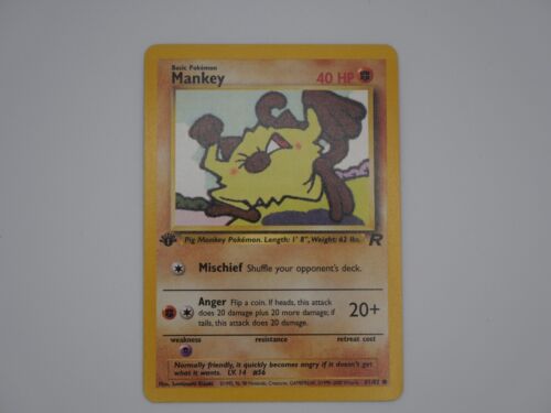 2000 Pokemon Team Rocket Mankey 1ère édition #61/82 comme neuf - Photo 1 sur 1