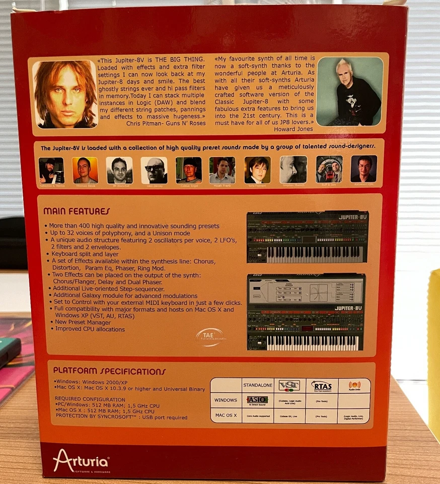 Arturia Jupiter 8V Vintage Synth Software in Original Box - MAC/PC - Image 2 of 4