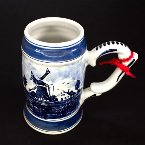 VTG Delft Blauw Hand Painted Beer Stein Holland