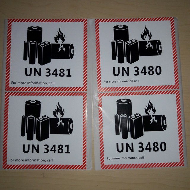 12X Lithium Battery Shipping Blank Labels UN3480 UN3481 EBay