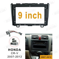9'' Car Radio Stereo Fascia Frame Panel Trim w/Harness for Honda CR-V 2007-2011