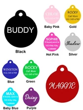 Customized Dog Tags, Aluminum, Personalized Pet ID Tags, Hand-Painted Design