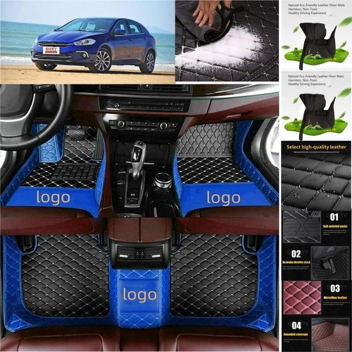 For Fiat 500L 500X Car Floor Mats All Weather Luxury Custom Waterproof Carpets - Bild 13 von 35
