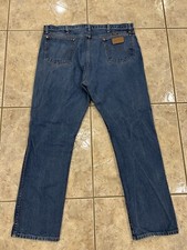 Men's 42X32 Wrangler 13MWZ Cowboy Cut Original Fit Denim Blue Jeans Vtg Pants
