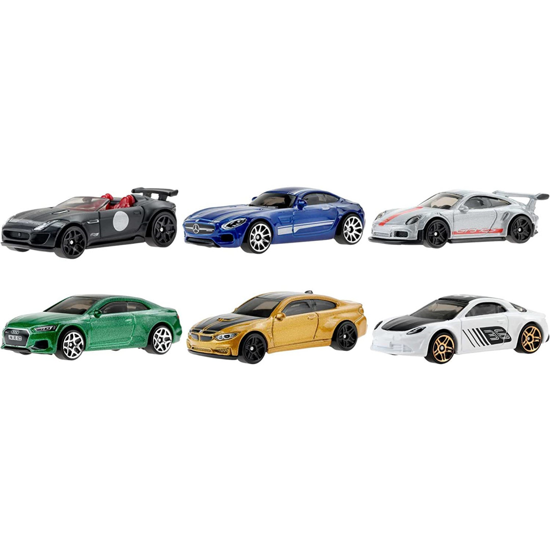 1:64 Hot Wheels European Speed Machines Jaguar Porsche BMW AUDI Mercedes-Benz AL - Image 4