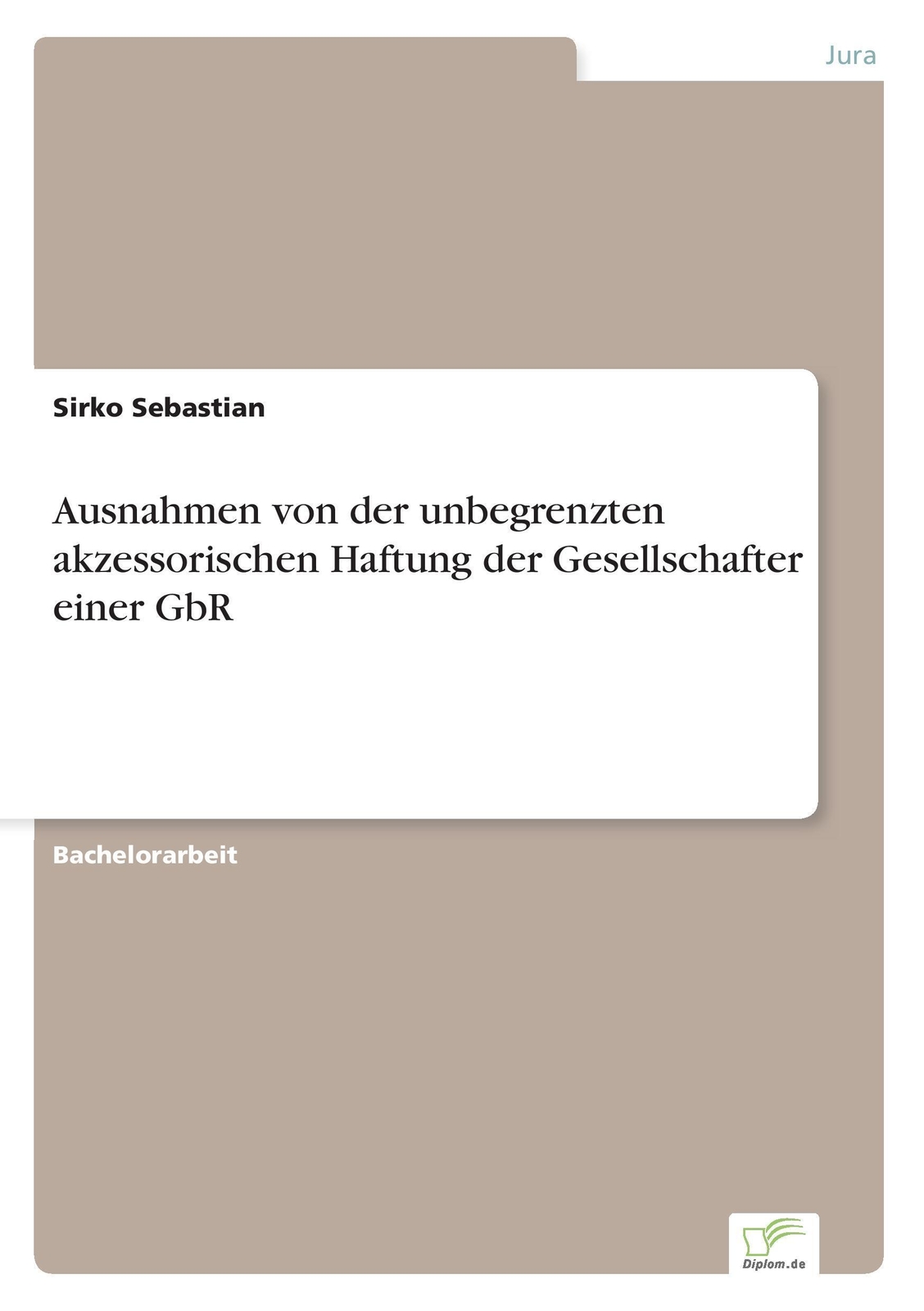 Thumbnail - Sirko Sebastian | Ausnahmen Von Der Unbegrenzten Akzessorischen