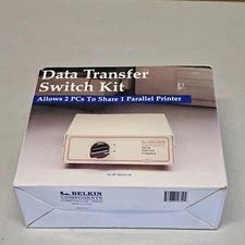 Belkin Data Transfer Switch Kit (New Cables) (Never Used) 2 Computers