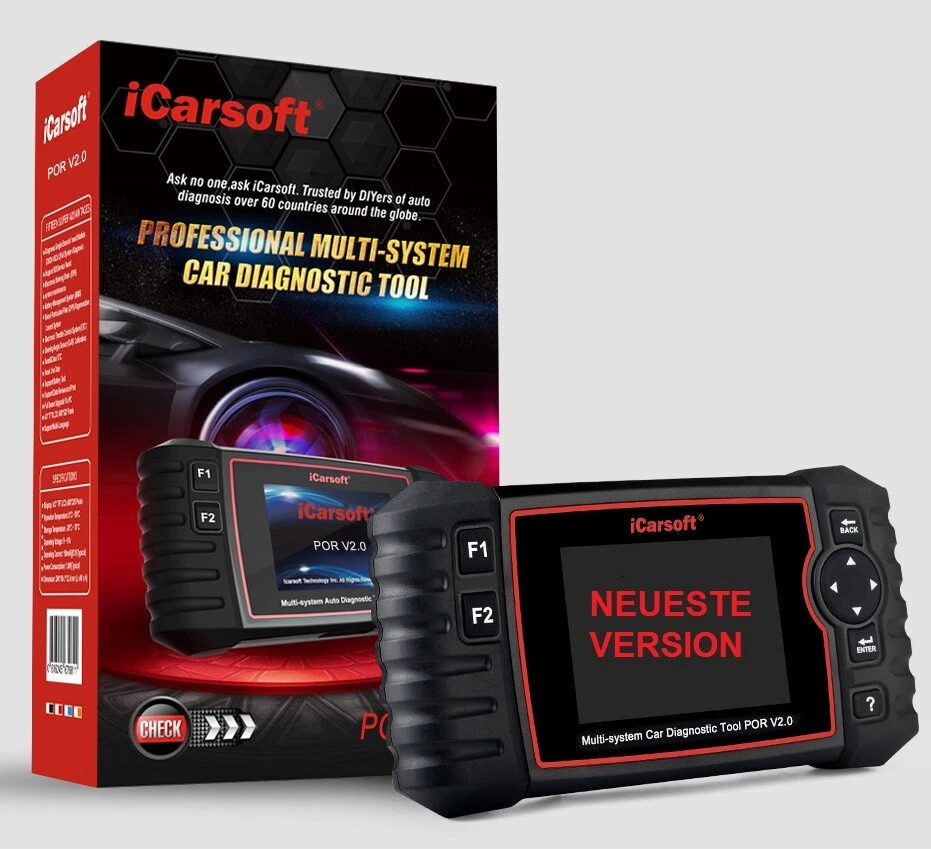 iCarsoft POR V2.0 für Porsche Diagnose Scanner OBD 2 Diagnosegerät Öl Service - Bild 2 von 4