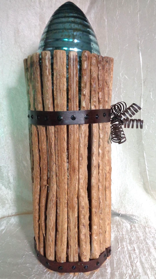 Saguaro Cactus Wood Ribs Hand Crafted Unique Floor Table Lamp   26" Tall  9" Dia - Image 2 of 4