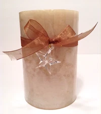 Pier 1 Glitter Spice Candle 4" x 6" Large Single Wick NEW Old Stock HTF