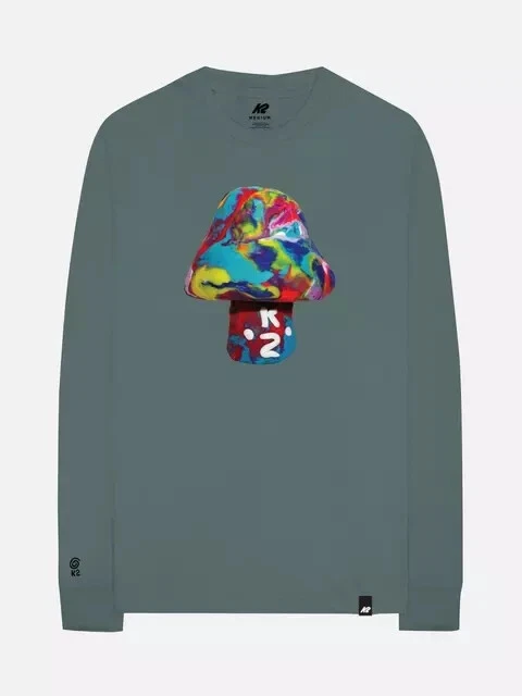 2022 NWT K2 MENS MUSHROOM L/S SHIRT $45 L Instrument snowboard Peter Sutherland