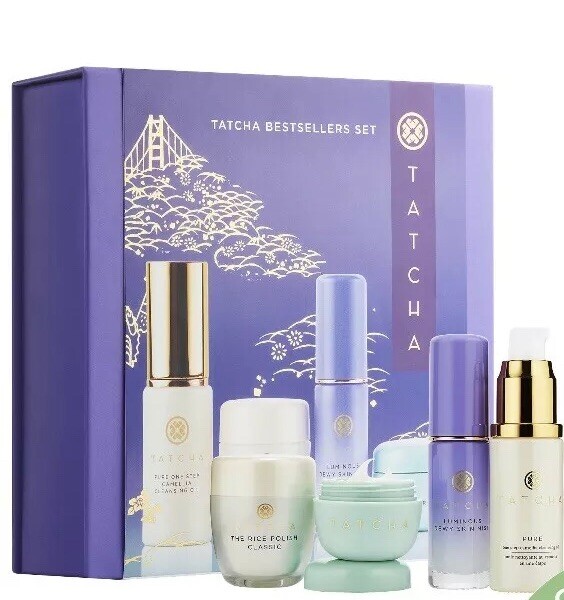 Tatcha Bestsellers Set Cleansing Oil Enzyme Powder Mist Water