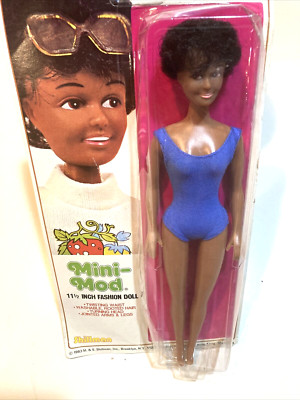 Vintage Barbie Clone Mini Mod Shillman AA Black doll Hong Kong #2078 HTF   New
