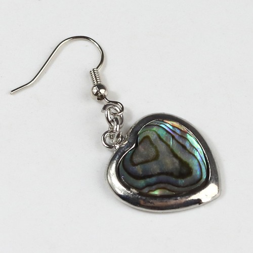 Pendientes colgantes de tortuga cruz luna gancho plata abulón natural Paua - Imagen 88 de 128