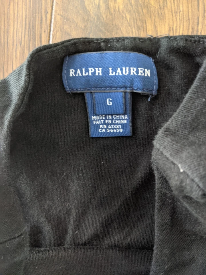 EUC Size 6  Ralph Lauren Black Bubble Skirt Dress for a Girl Sleeveless - Image 2 of 3