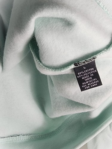 Blind Rooster Men’s Sweatshirt “Peace” Black Japanese Roses Pastel Green Size L - Picture 5 of 6