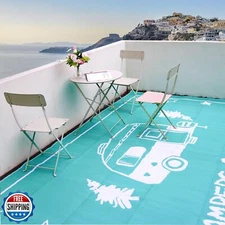 RVGUARD RV Outdoor Rugs, Reversible Patio Mat 9 x 18 Feet, Waterproof Camping