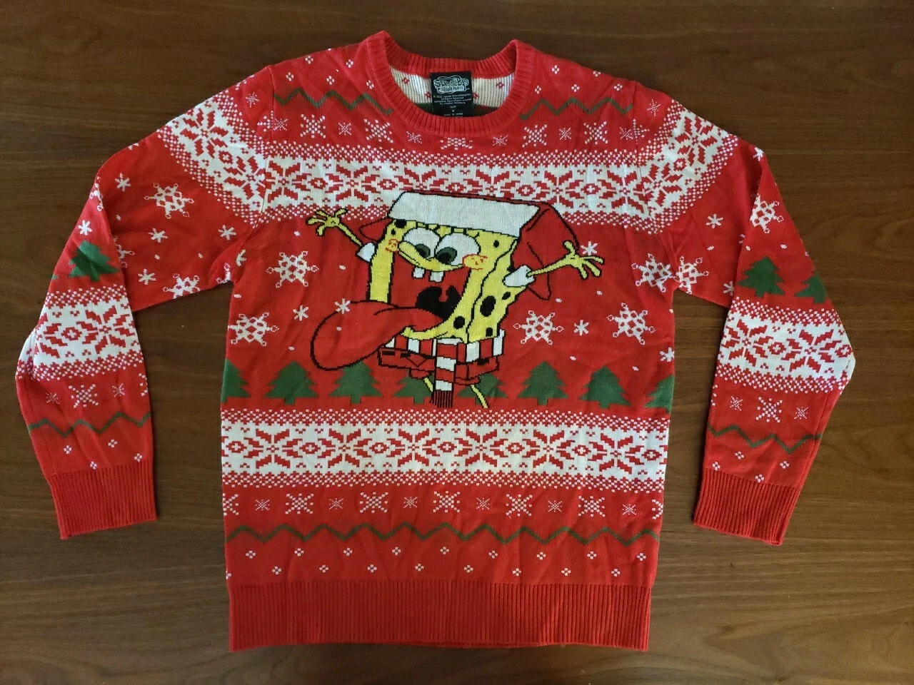 NWOT Sponge Bob Square Pants Ugly Christmas Sweater  size M