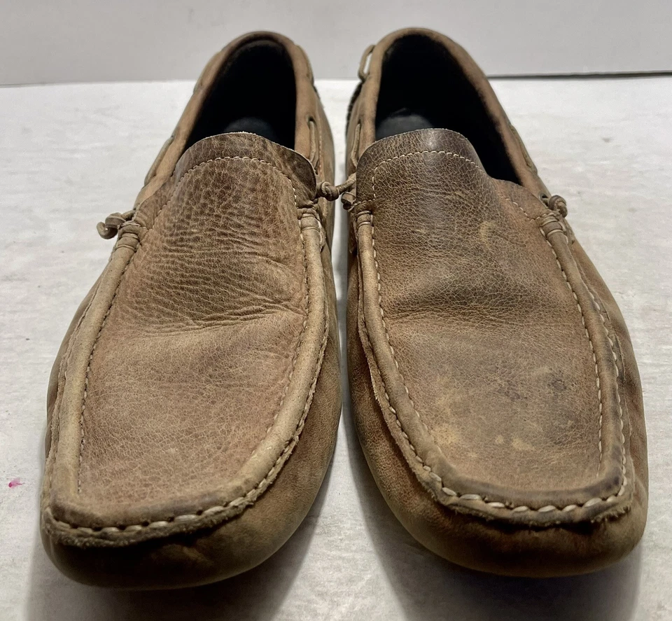 Mocasines de conducción Bacco Bucci Studio para hombre Tiguan II talla 10 zapatos de cuero marrón Foto 4 de 4