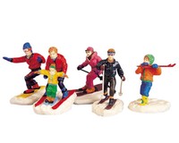 Lemax 92357 - Winter Fun Figurines 5Er-Set - Winterdorf Vail Village Neu