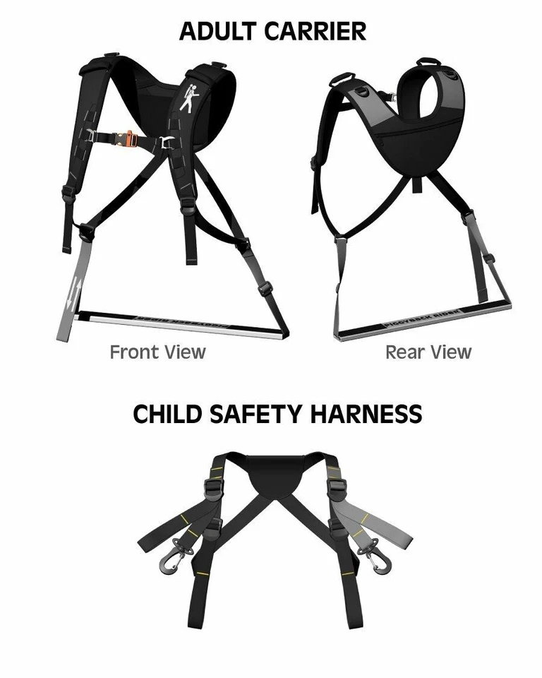 Porta-crianças Piggyback Rider SCOUT para caminhadas e viagens 2 cores - Recondicionado - Imagem 3 de 4
