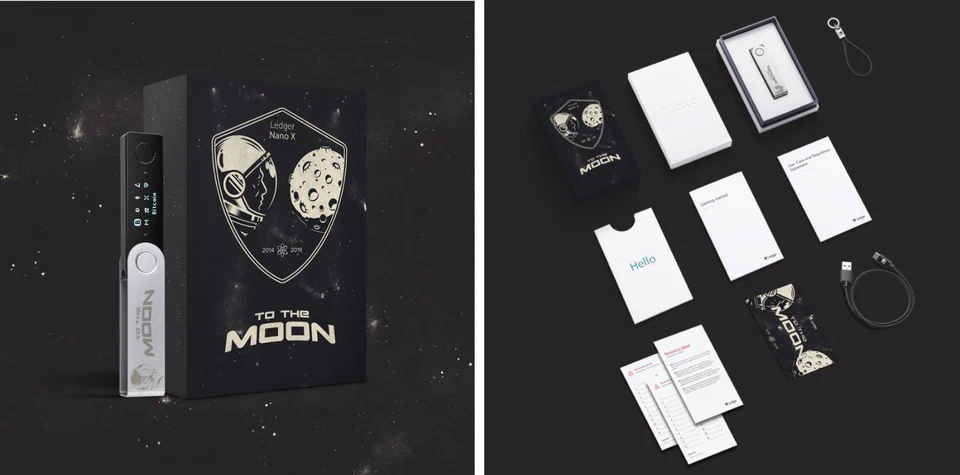 Edición Limitada Ledger Nano X To The Moon Crypto Hardware Cartera Nueva/Sellada Foto 4 de 4