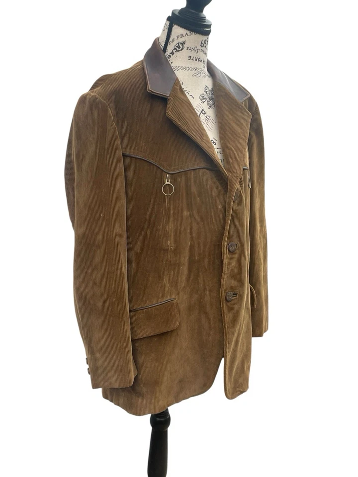 Vintage Cortefiel Men’s Brown Corduroy Jacket, Size 42, GUC, Made In Spain - Image 3 of 4