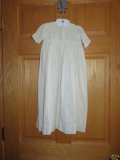 VTG./ANT. OFF-WHITE COTTON CALICO BABY DRESS