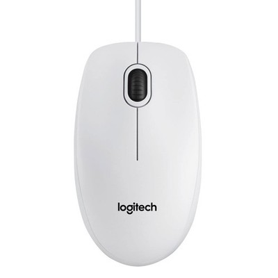 Logitech 910-003360 B100 kabelgebundene USB-Maus, 1 Stück (1er-Pack), weiß