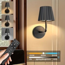 Battery Operated Wall Sconce Lights ,3 Colors Wireless Rechargeable Wall Lights
