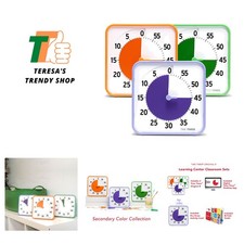 8 Inch Learning Center Classroom Set   60 Minute Visual Timer for Kids with D...