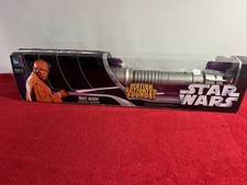 Vintage Star Wars Mace Windu Electronic Lightsaber Light Sound New Original Box