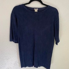Silk basic knit tee