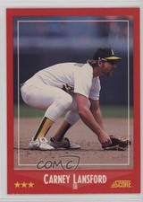 1988 Score Carney Lansford #253 1az3