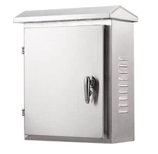 304 Stainless Steel Electrical Box 20'' x 16'' x 8'' Outdoor Electrical Enclosur