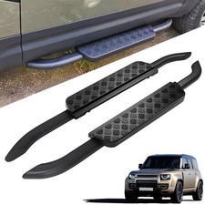 2 PIEZAS estribos laterales pedal barras Nerf aptas para LR Defender 90 2020-2026