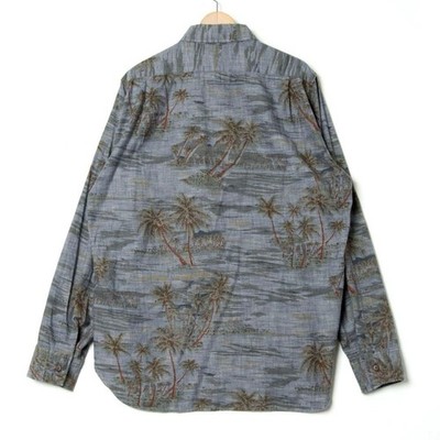 Nigel Cabourn Mountain Division Long Sleeve Shirt Palm Print Size