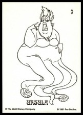 Ursula Flotsam & Jetsam 1991 Pro Set The Little Mermaid #3 Raw Card