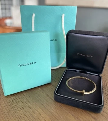 Armband Tiffany & Co. Modell Tiffany T T1 Schmal, 18Karat Gelbgold 16CM - Bild 1 von 4