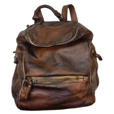 Zaino in Pelle Artigianale bayside Fatto a Mano in Italia marrone