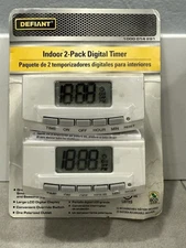Defiant Automatic 15 Amp Digital 24-Hour Slim Fit Indoor Plug-In Timer 2-Pack