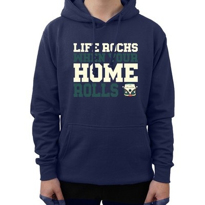 Funny Life Rocks When Your Home Rolls Adventures Weekend Neuheit Hoodie