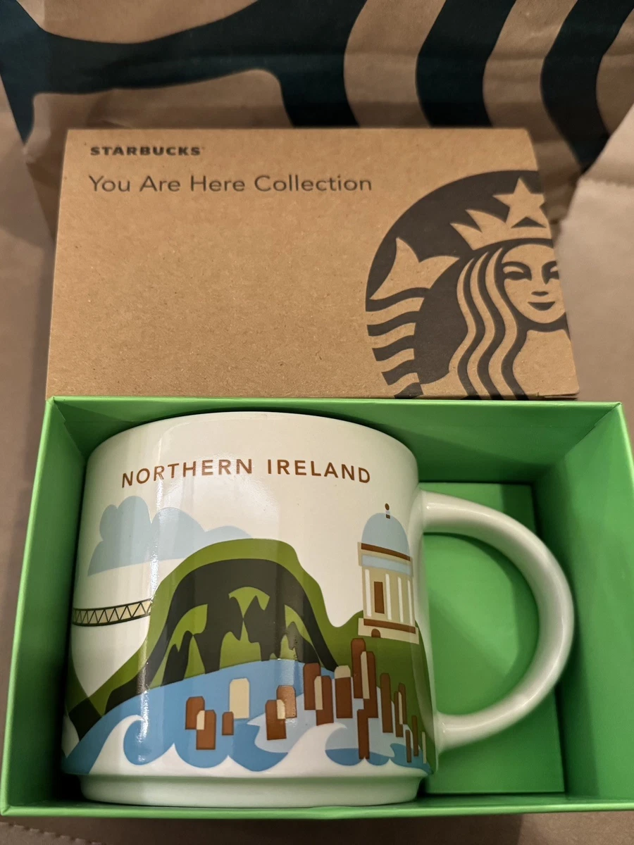 Mug Starbucks Café Vert & Doré - Édition 2014 - Tasse à Café 473ml - État Neuf Avec Petits Défauts