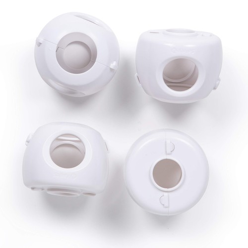 Paquete de 4 cubiertas de perilla de puerta con agarre para padres seguridad de fácil instalación para niños pequeños blancas - Imagen 4 de 5