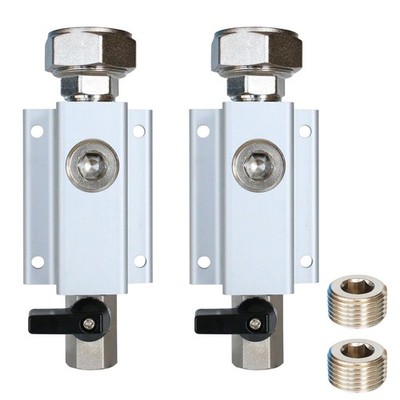 2 Pack Air Outlet Kit 3/4 Inch Compressed 1/2In NPT Brass Valve Aluminum Durable