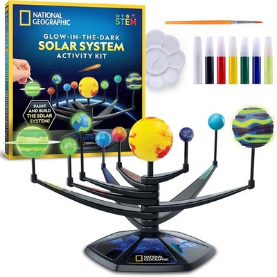 Glow-in-the-Dark Sonnensystem Modellbausatz für Kinder - 3D Planetary bauen & malen